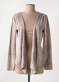 Veste chic col v marron LES P'TITES BOMBES femme