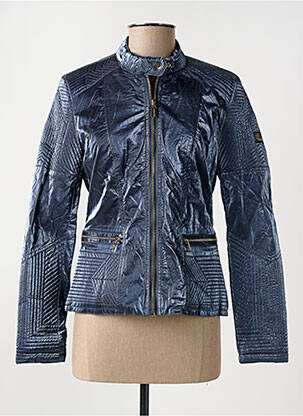 Veste casual col rond bleu YES.ZEE femme