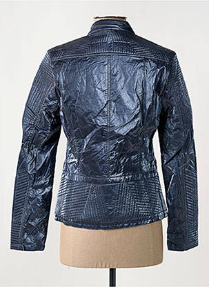 Veste casual col rond bleu YES.ZEE femme