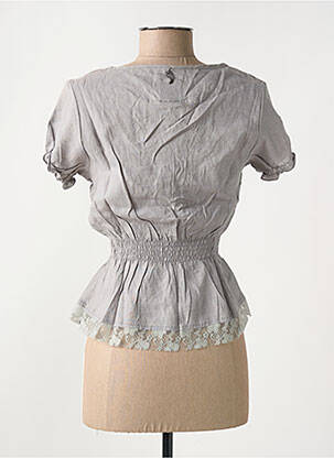 Blouse manches courtes manches courtes gris LOLA ESPELETA femme