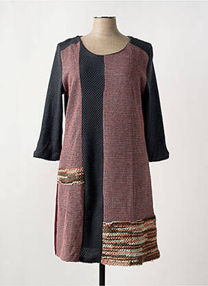 Robe mi-longue manches longues manches longues rouge SMASH WEAR femme