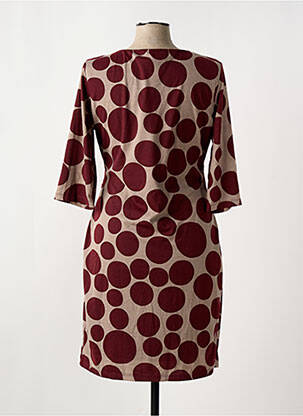 Robe mi-longue manches 3/4 manches 3/4 rouge SMASHED LEMON femme
