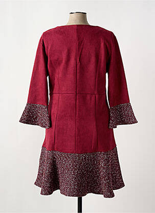 Robe mi-longue manches 3/4 manches 3/4 rouge SMASH WEAR femme