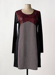 Robe mi-longue manches longues manches longues rouge SMASH WEAR femme