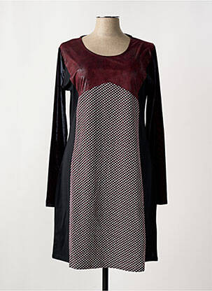 Robe mi-longue manches longues manches longues rouge SMASH WEAR femme