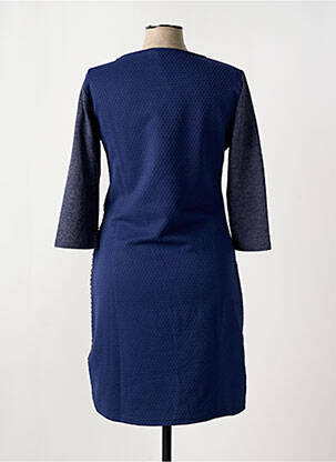 Robe mi-longue manches 3/4 manches 3/4 bleu SMASH WEAR femme