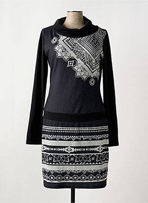 Robe pull stretch manches longues noir SMASH WEAR femme