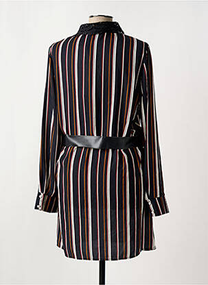 Robe courte manches longues manches longues noir YES.ZEE femme