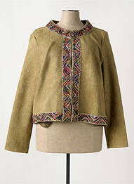 Veste chic col rond vert SMASH WEAR femme