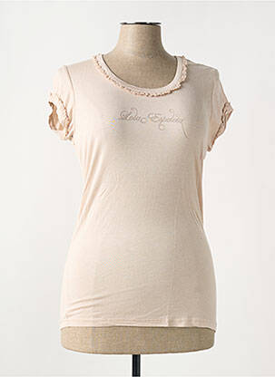 T-shirt imprimé fantaisie manches courtes beige LOLA ESPELETA femme