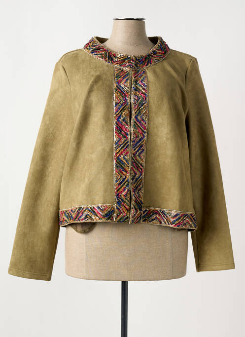Veste chic col rond vert SMASH WEAR femme