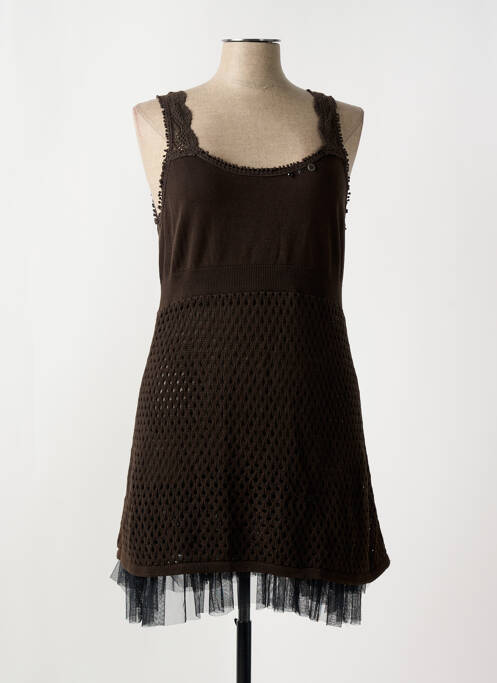 Robe courte marron DDP femme