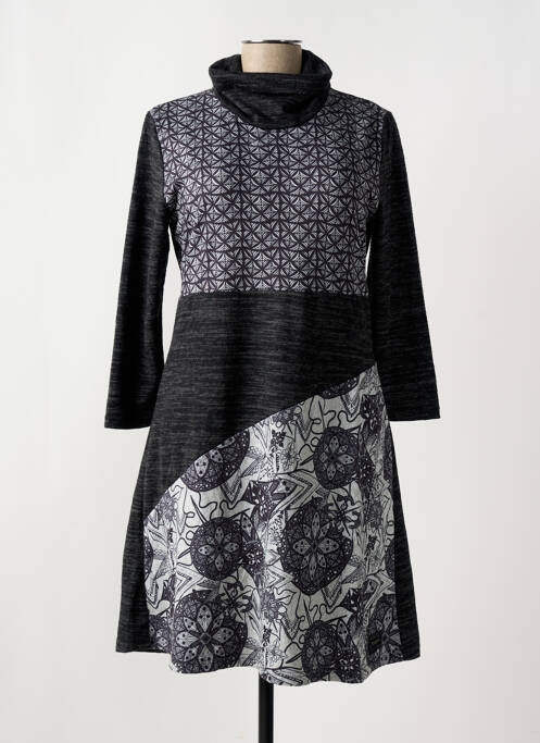 Robe mi-longue noir SMASH WEAR femme