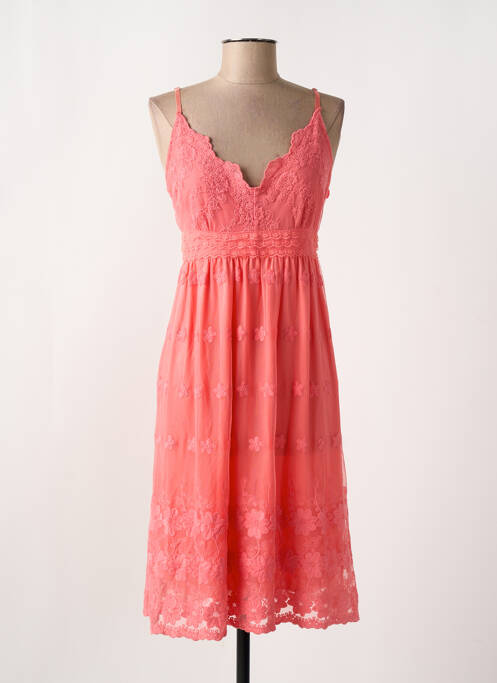 Robe mi-longue orange MOLLY BRACKEN femme