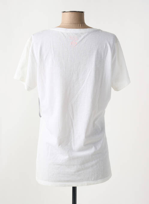 T-shirt imprimé fantaisie manches courtes blanc FOX femme