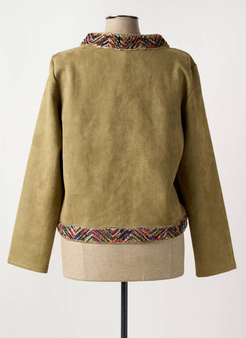 Veste chic col rond vert SMASH WEAR femme