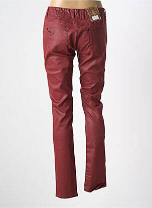 Pantalon slim tissage enduit taille normale rouge KAPORAL femme