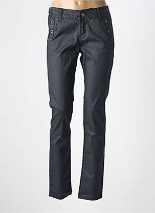 Pantalon slim tissage enduit taille normale noir DDP femme