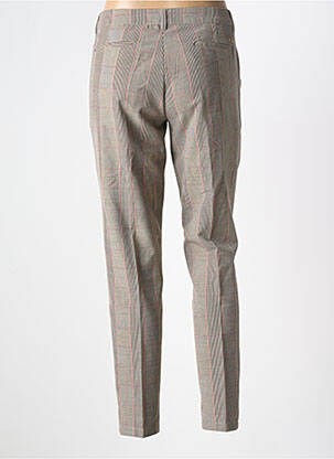 Pantalon slim tissage popeline taille normale marron YES.ZEE femme