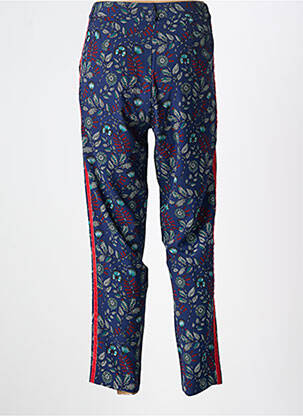 Pantalon droit tissage crêpe taille normale bleu KAPORAL femme