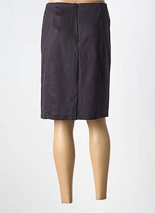 Jupe mi-longue stretch noir YUMI femme