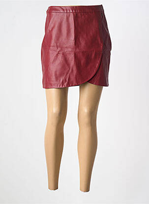 Jupe courte fermeture zip latéral rouge KAPORAL femme
