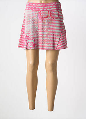 Jupe courte coupe droite rose SMASH! femme