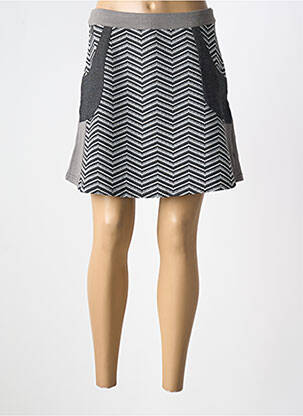 Jupe courte coupe droite gris SMASH! femme