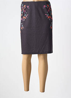 Jupe mi-longue noir YUMI femme