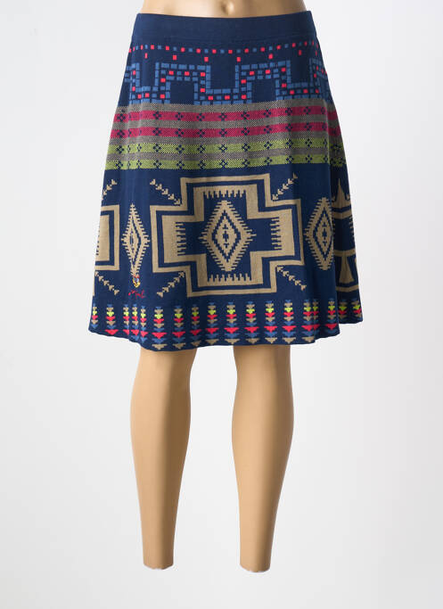 Jupe mi-longue bleu DESIGUAL pour femme