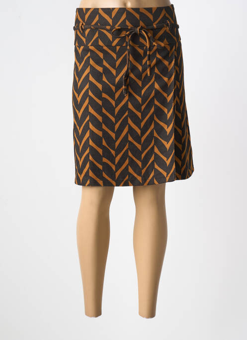 Jupe mi-longue marron SMASHED LEMON pour femme