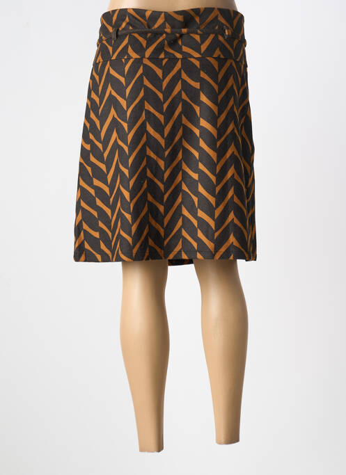 Jupe mi-longue marron SMASHED LEMON pour femme