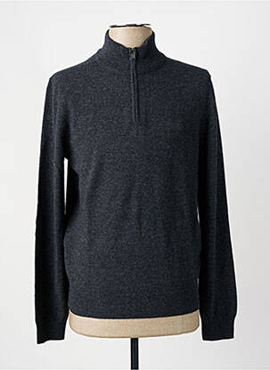 Pull stretch manches longues gris HUGO BOSS homme