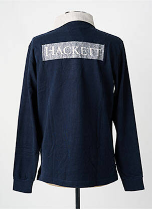 Polo manches longues manches longues bleu HACKETT homme