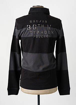 Polo manches longues manches longues noir AERONAUTICA homme