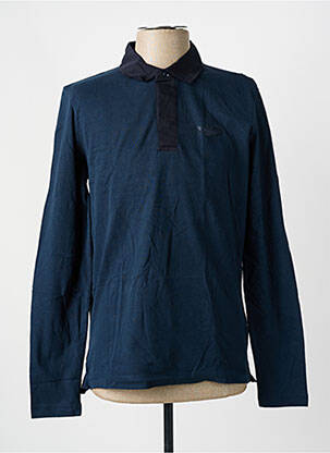 Polo manches longues manches longues bleu AERONAUTICA homme