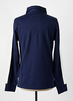 Polo manches longues manches longues bleu EDEN PARK homme
