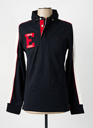Polo manches longues manches longues noir EDEN PARK homme