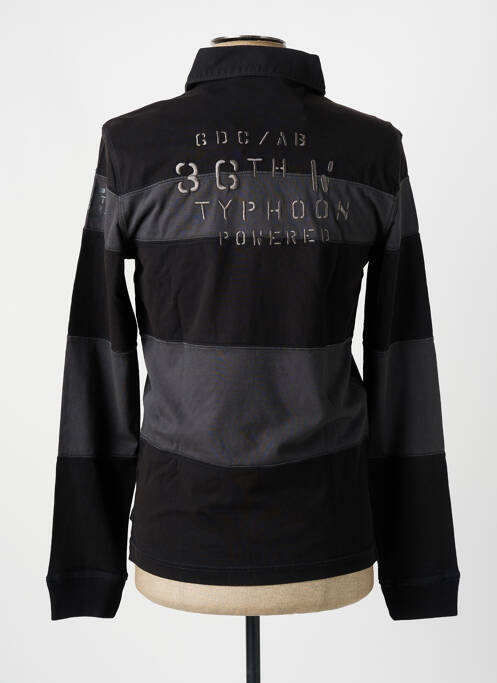 Polo noir AERONAUTICA pour homme