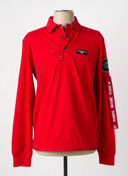 Polo rouge AERONAUTICA pour homme
