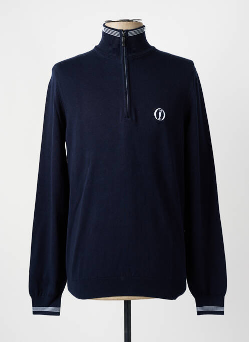 Pull stretch manches longues bleu HUGO BOSS homme