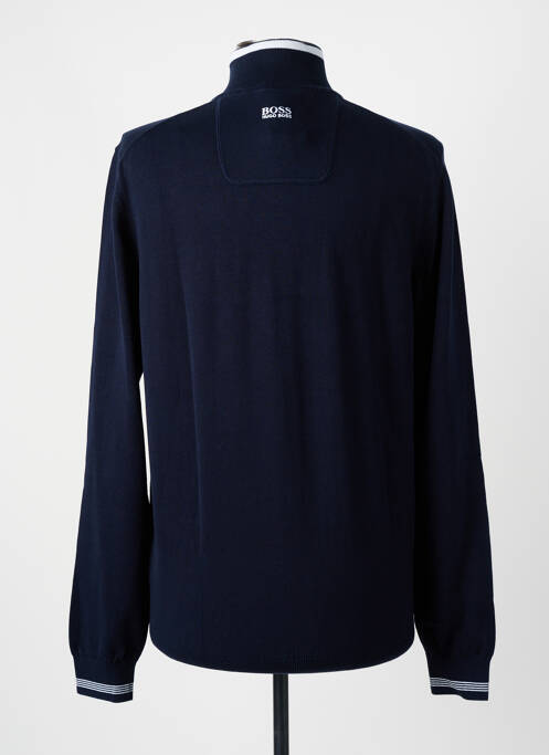 Pull stretch manches longues bleu HUGO BOSS homme