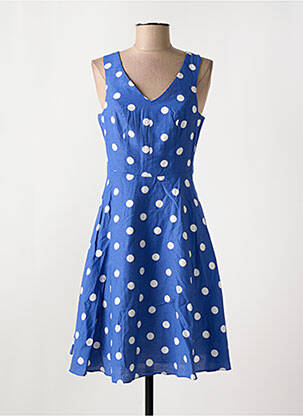 Robe mi-longue sans manche sans manche bleu YUMI femme