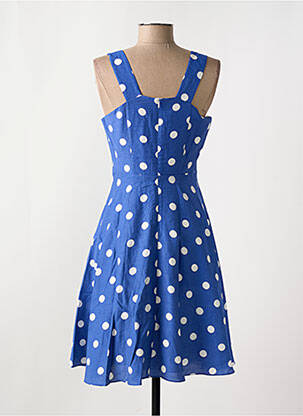 Robe mi-longue sans manche sans manche bleu YUMI femme