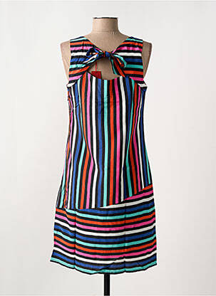 Robe mi-longue sans manche sans manche noir FELINO femme
