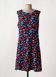 Robe mi-longue imprimé fleurs sans manche bleu SMASHED LEMON femme