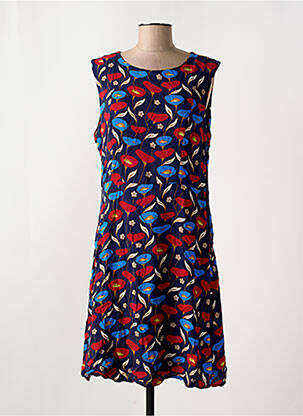 Robe mi-longue imprimé fleurs sans manche bleu SMASHED LEMON femme