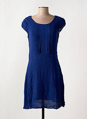 Robe courte manches courtes manches courtes bleu LOLA ESPELETA femme