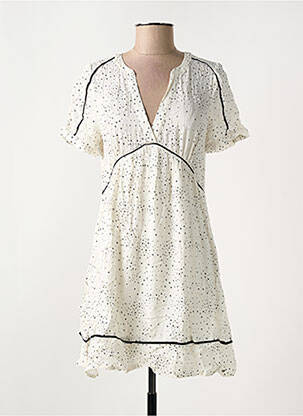 Robe courte manches courtes manches courtes beige LES P'TITES BOMBES femme