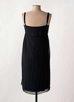 Robe mi-longue coupe fluide fines bretelles noir LOLA ESPELETA femme